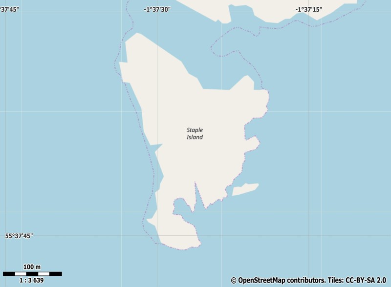 Staple Island plattegrond kaart