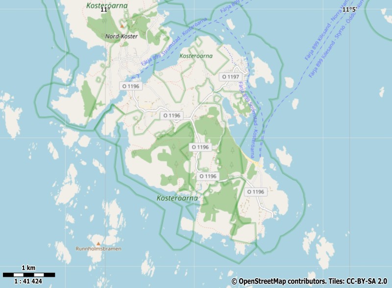 Syd-Koster plattegrond kaart