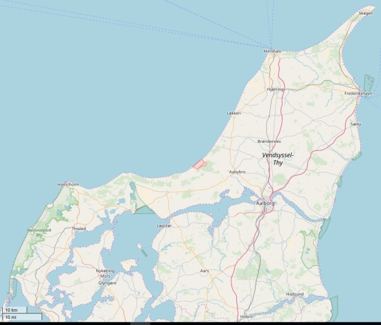 Vendsyssel-Thy plattegrond kaart