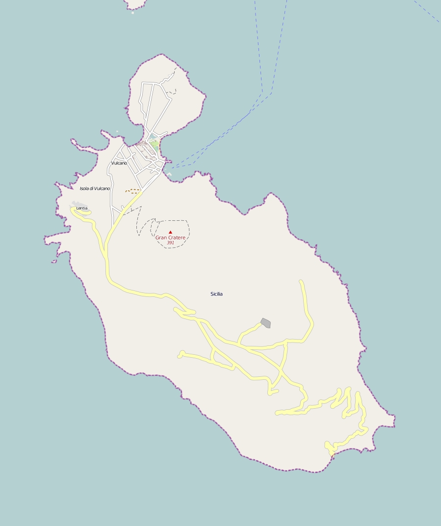Vulcano plattegrond kaart