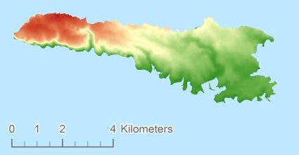 Lampedusa hoogtekaart DTM DEM