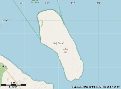 Holy Island kaart
