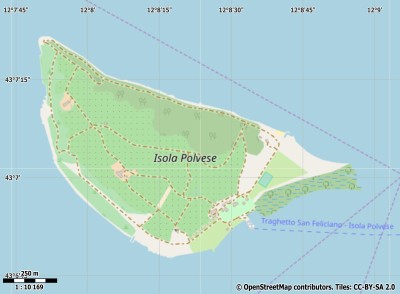 Isola Polvese kaart