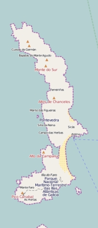 Islas Cies kaart