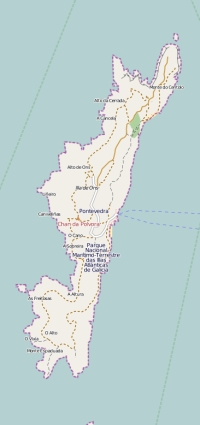 Isla de Ons kaart