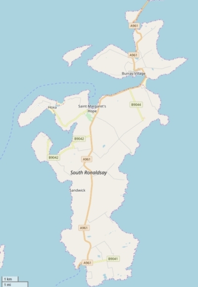South Ronaldsay kaart