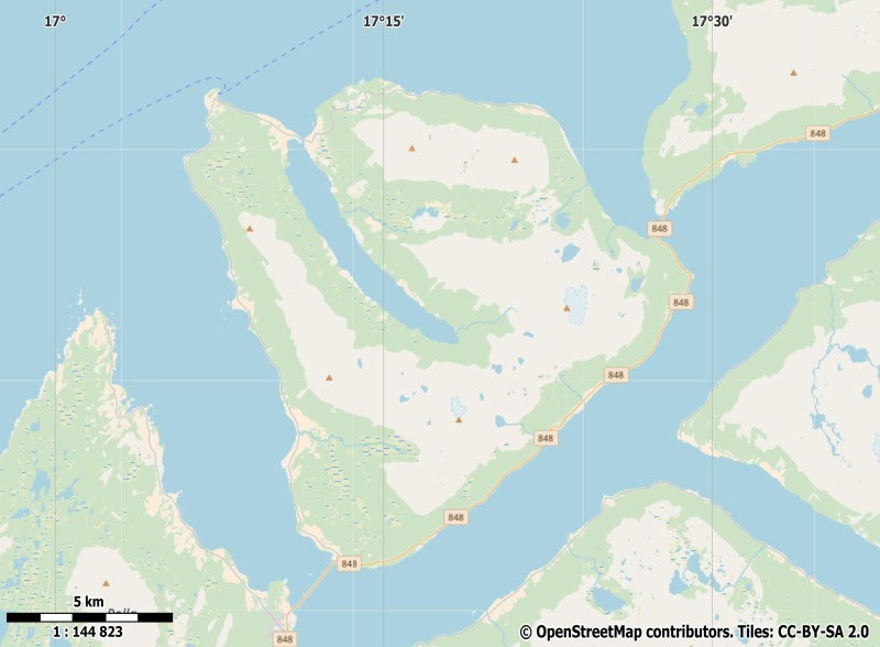 Andørja plattegrond kaart