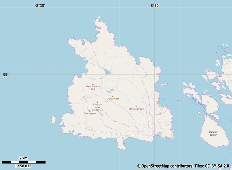 Aran plattegrond kaart
