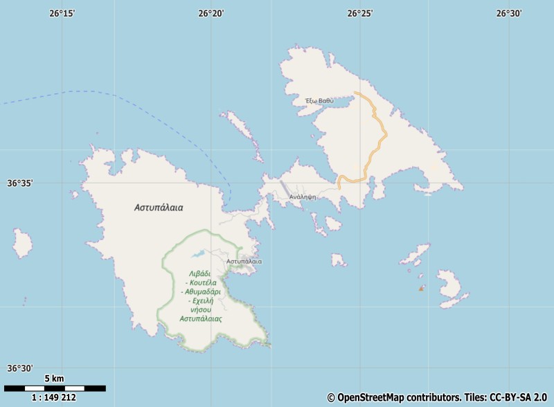 Astypalaia plattegrond kaart