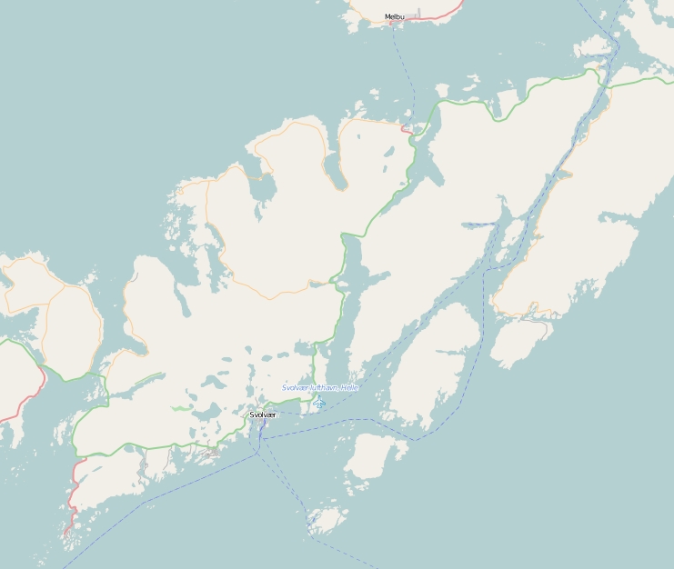 Austvågøy plattegrond kaart