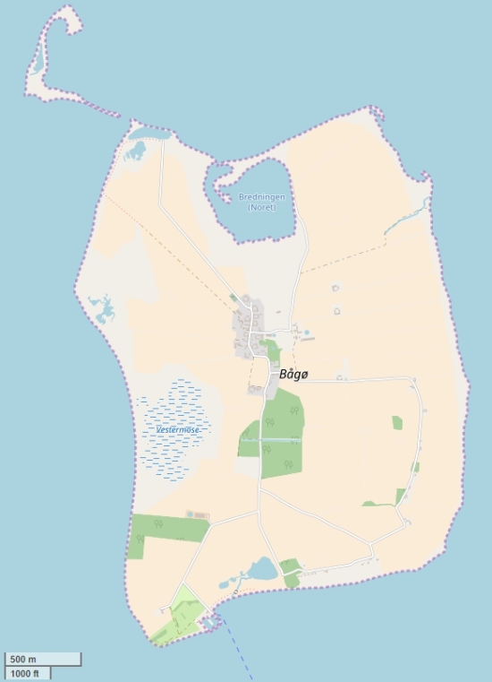 Bågø plattegrond kaart