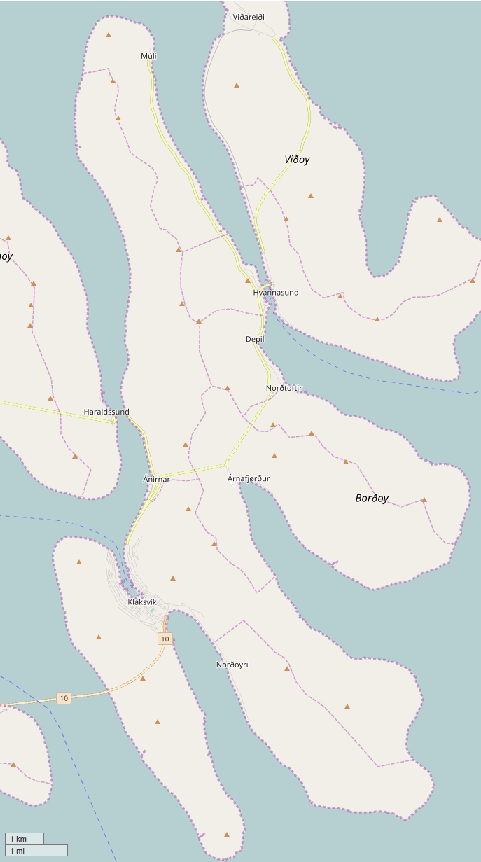 Borðoy plattegrond kaart