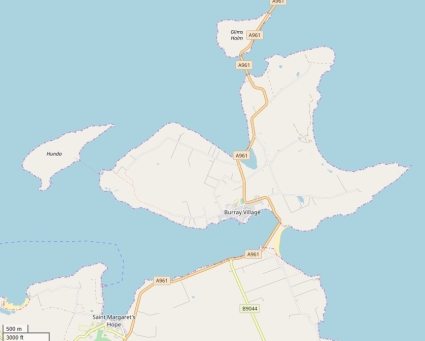 Burray plattegrond kaart