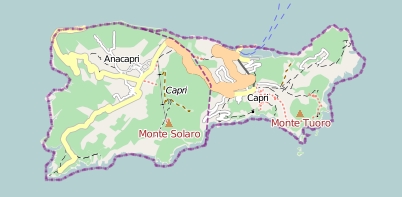 Capri plattegrond kaart