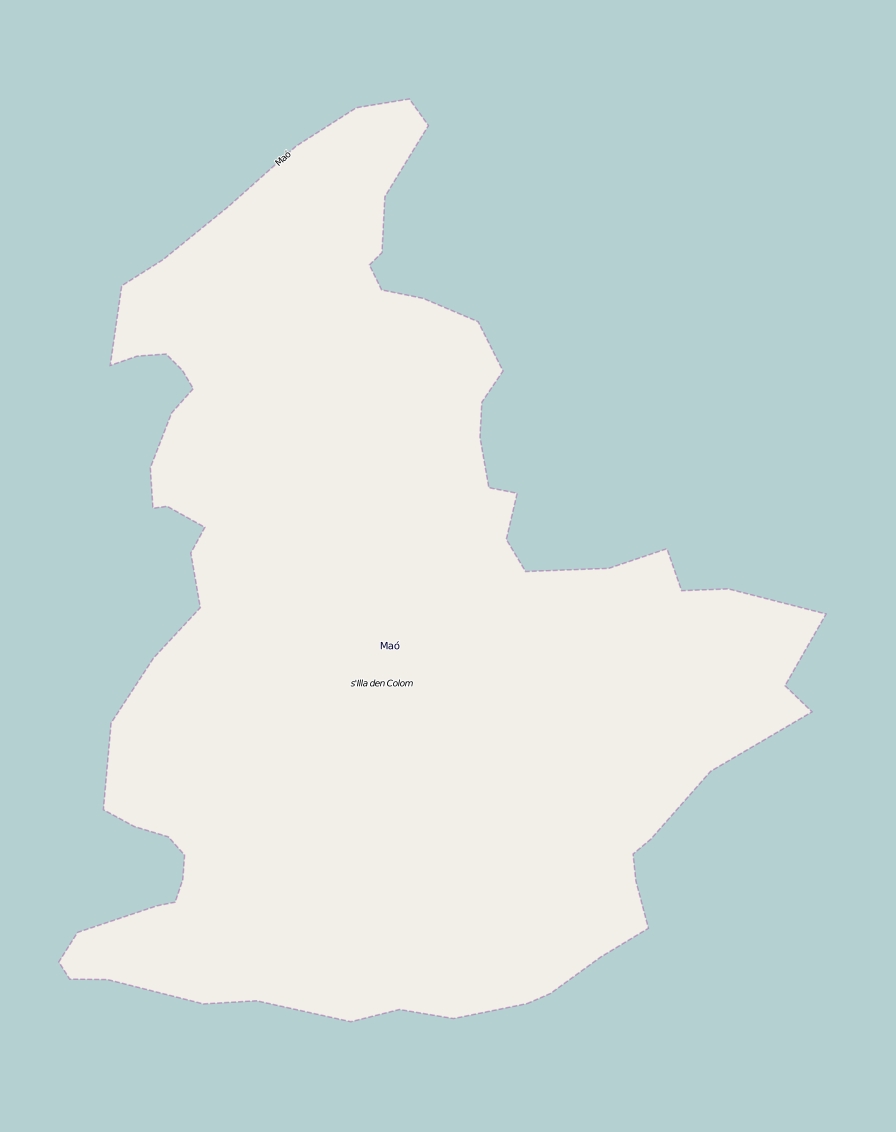 Illa den Colom plattegrond kaart