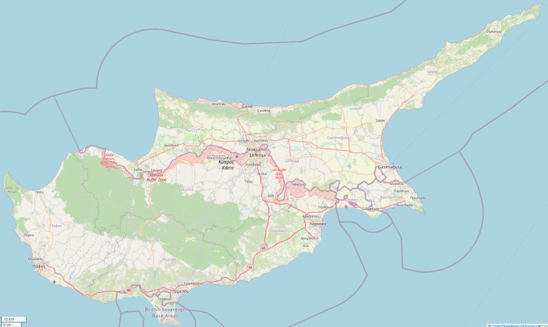Cyprus plattegrond kaart