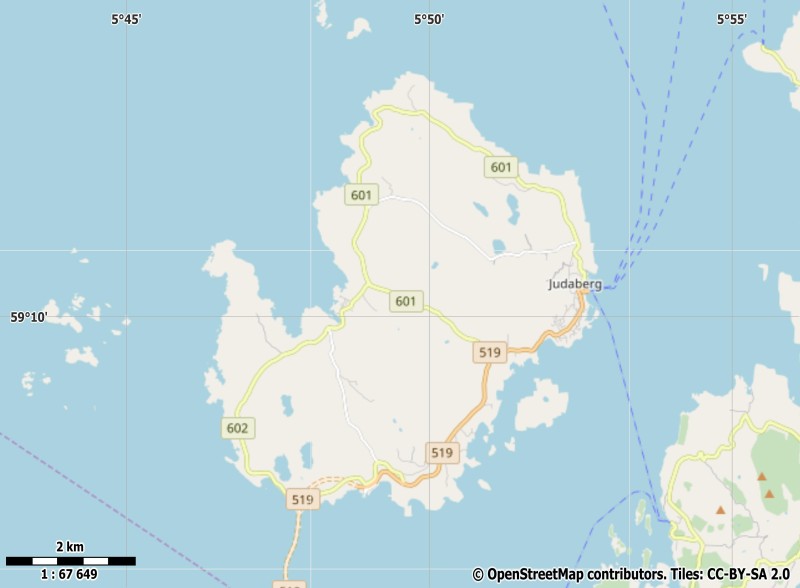 Finnøya plattegrond kaart
