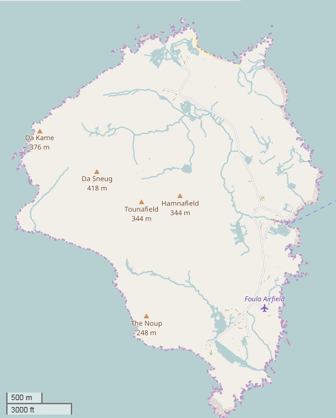 Foula plattegrond kaart