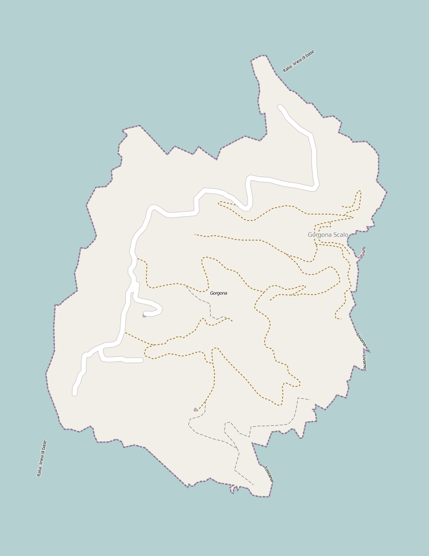 Gorgona plattegrond kaart