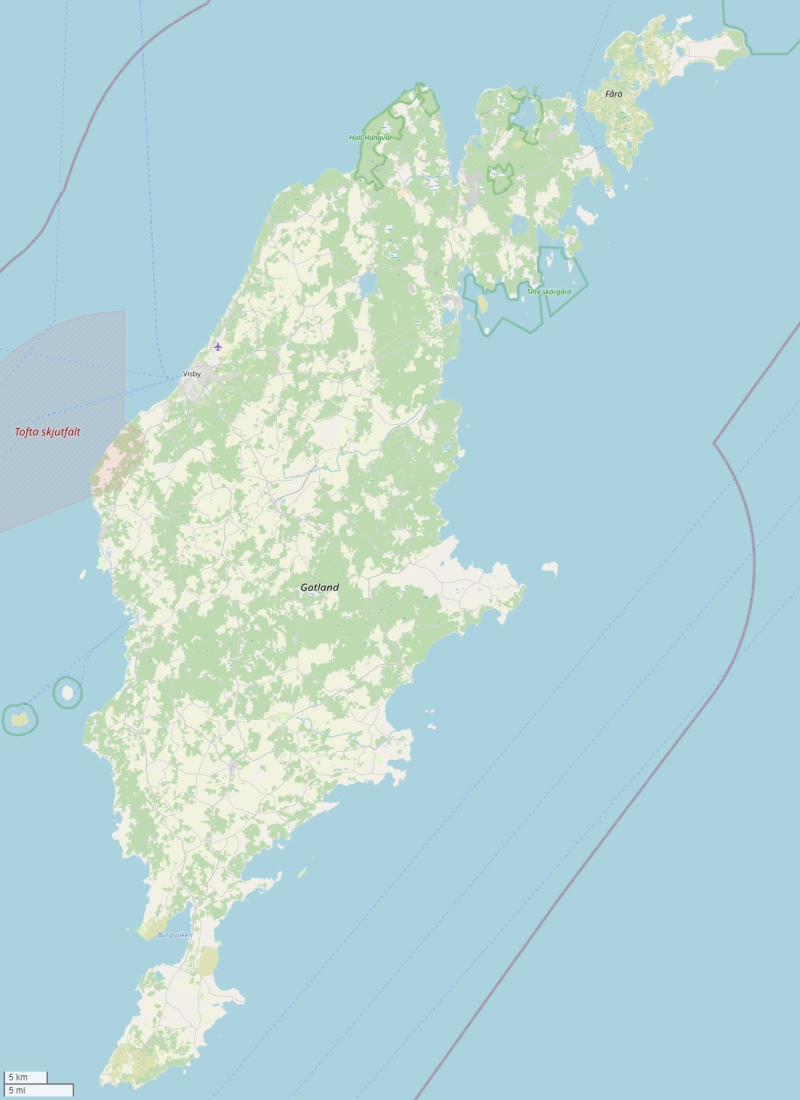 Gotland plattegrond kaart