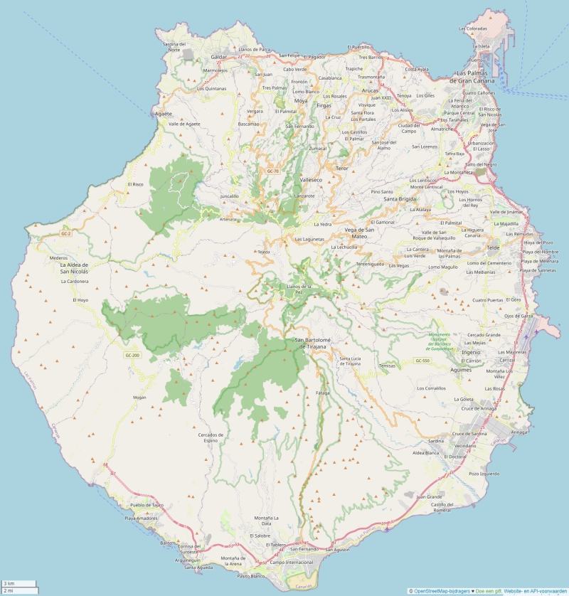 Gran Canaria plattegrond kaart