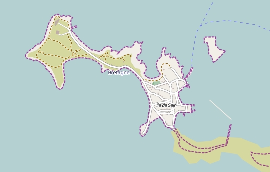 Île de Sein plattegrond kaart
