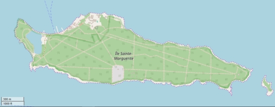 Île Sainte-Marguerite plattegrond kaart