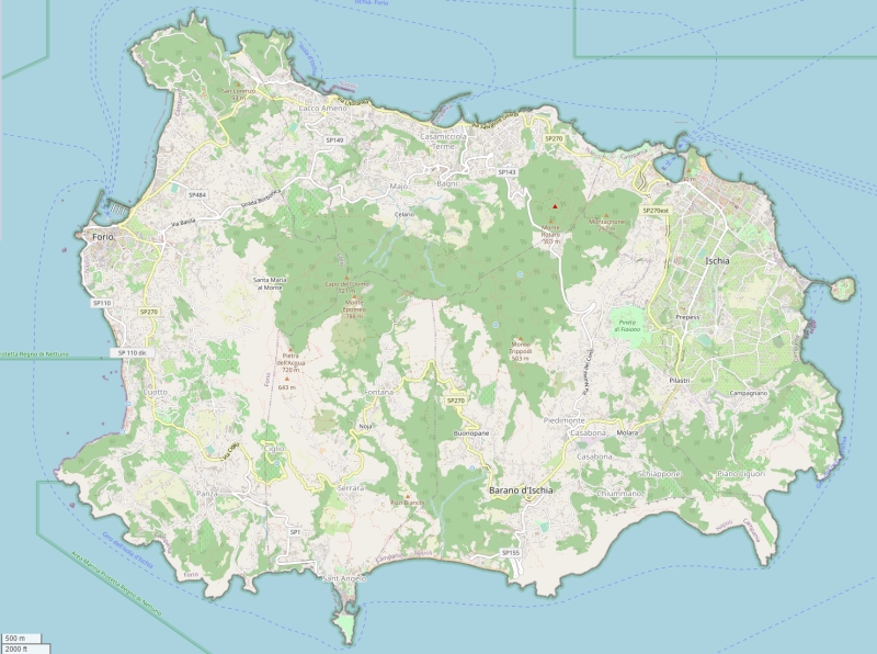 Ischia plattegrond kaart