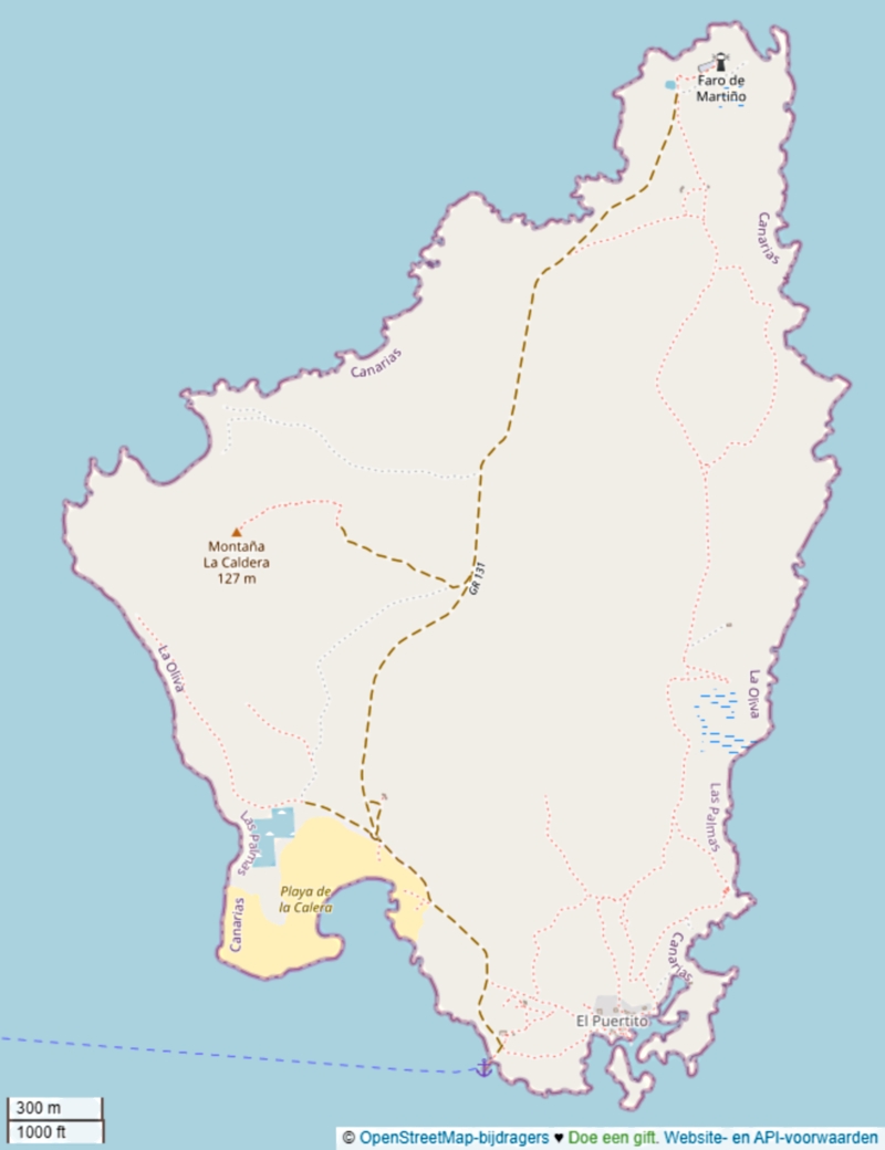 Isla de Lobos plattegrond kaart