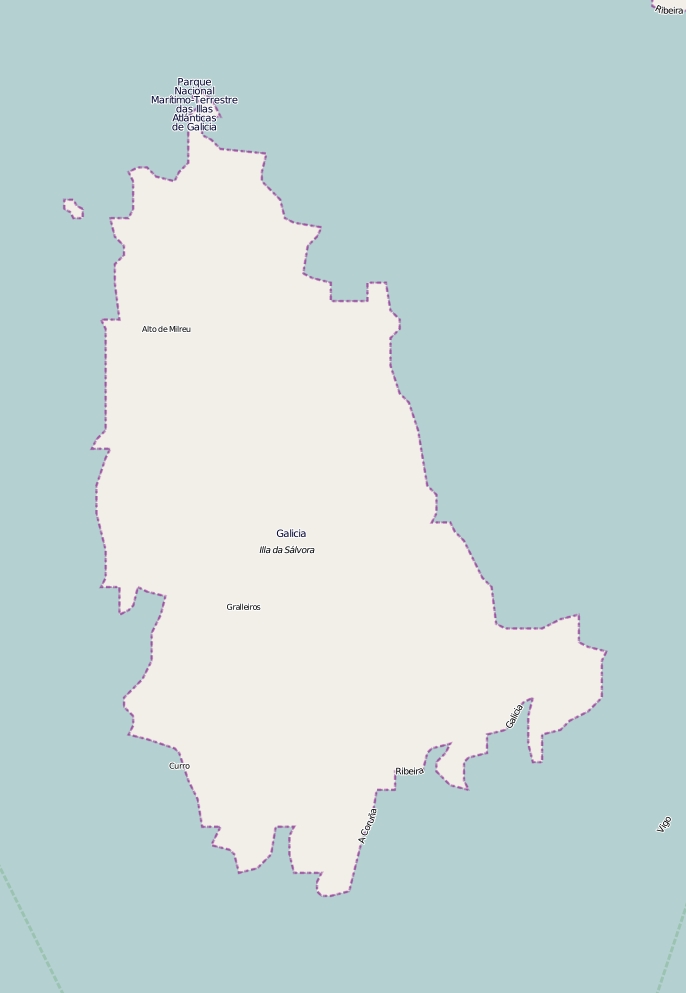 Isla de Salvora plattegrond kaart