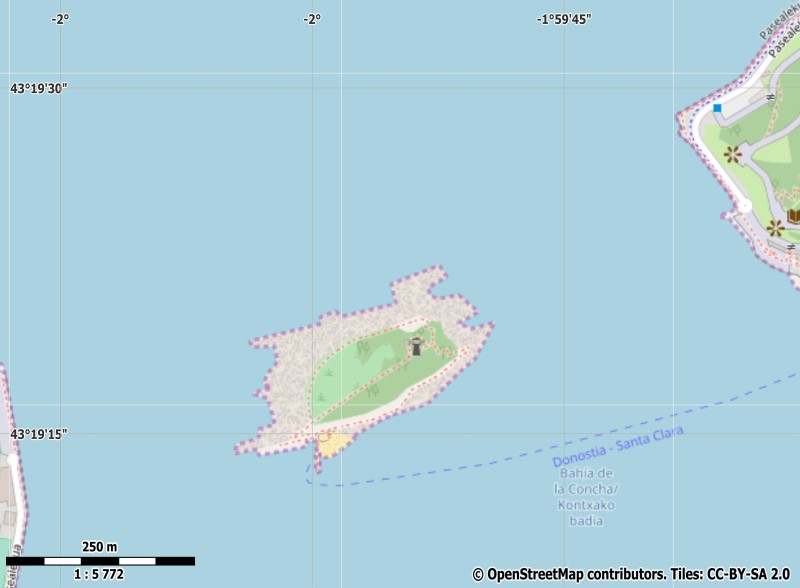 Santa Clara eiland plattegrond kaart
