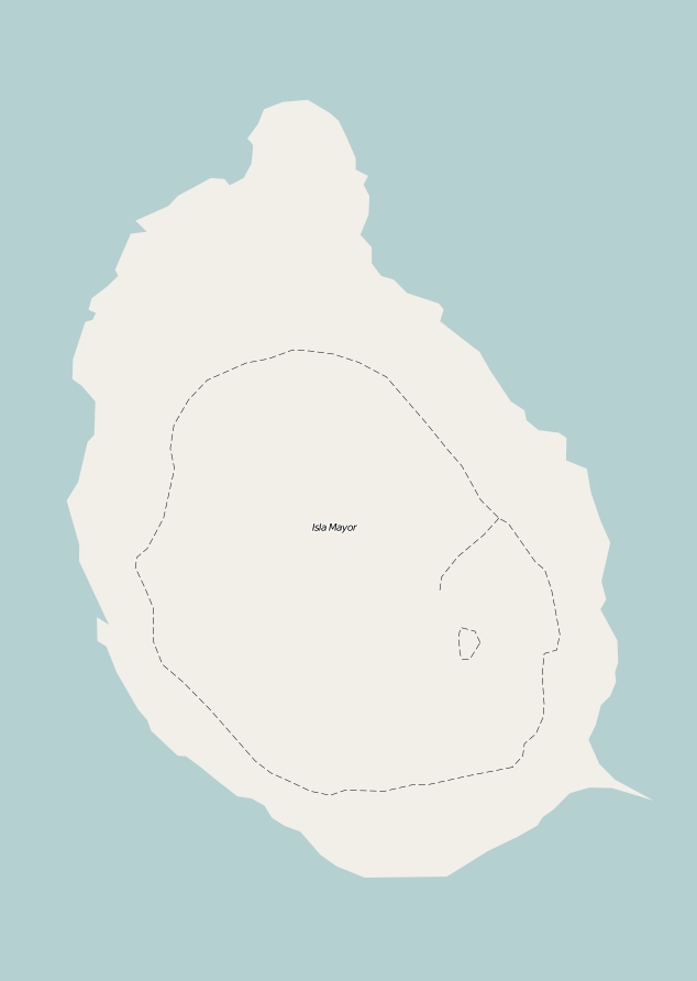 Isla Mayor o del Baron plattegrond kaart