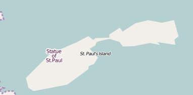 Islands of St. Paul plattegrond kaart