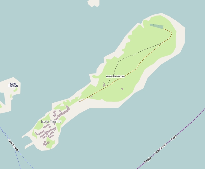 Isola di San Nicola plattegrond kaart