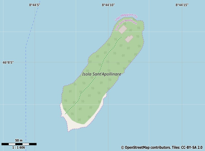 Isola di Sant’Apollinare plattegrond kaart