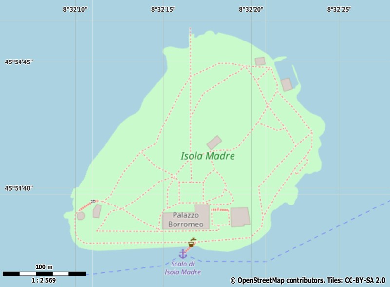 Isola Madre plattegrond kaart