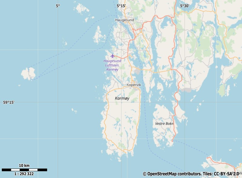 Karmøy plattegrond kaart