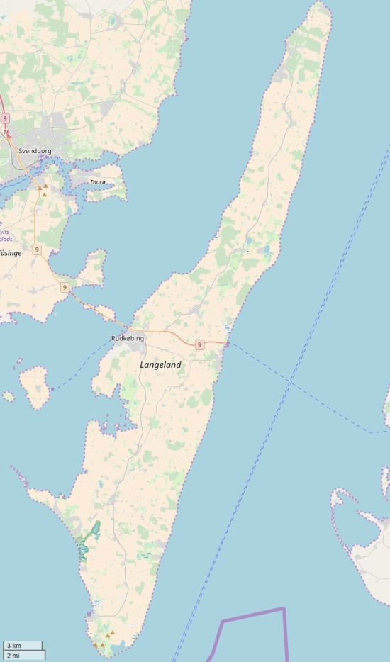 Langeland plattegrond kaart