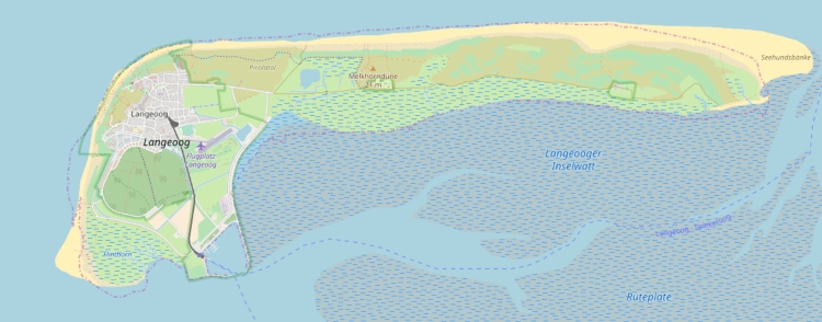 Langeoog plattegrond kaart