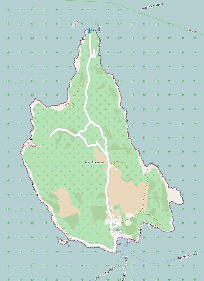 Levanzo plattegrond kaart