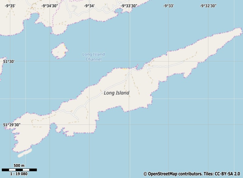 Long plattegrond kaart