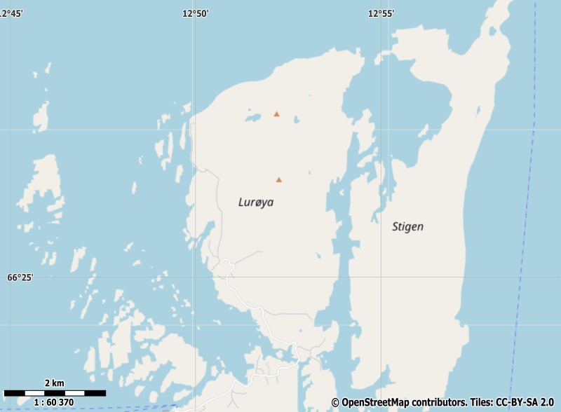 Lurøya plattegrond kaart