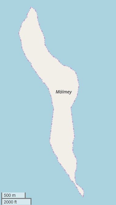 Málmey plattegrond kaart