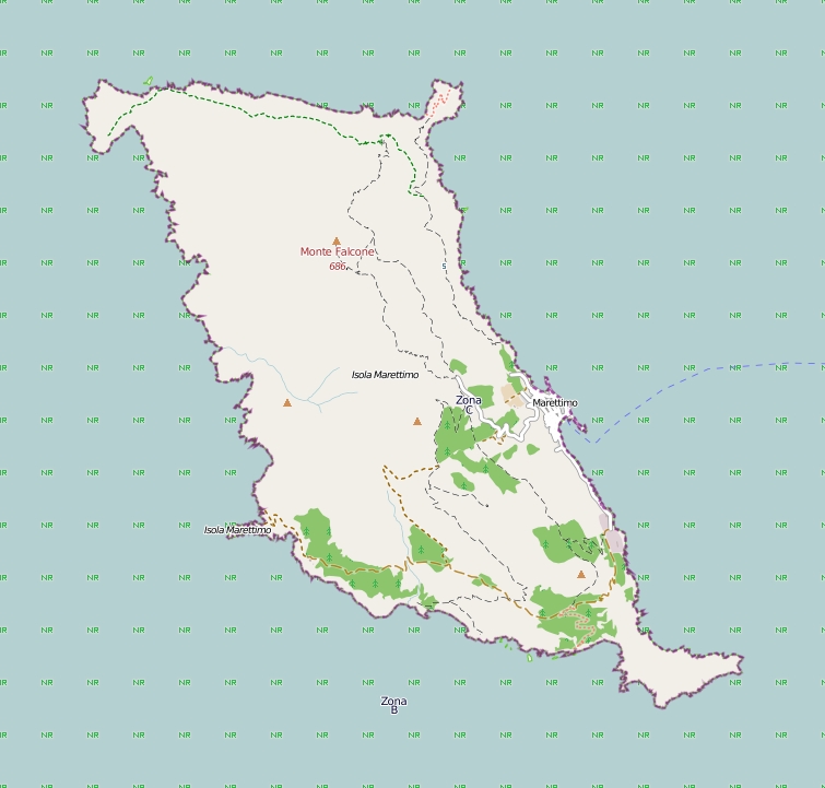 Di Marettimo plattegrond kaart
