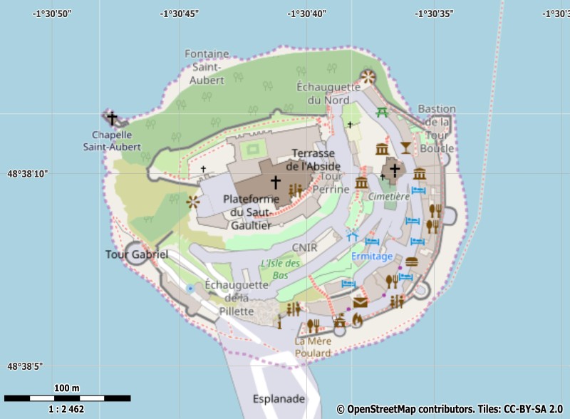 Mont Saint-Michel plattegrond kaart