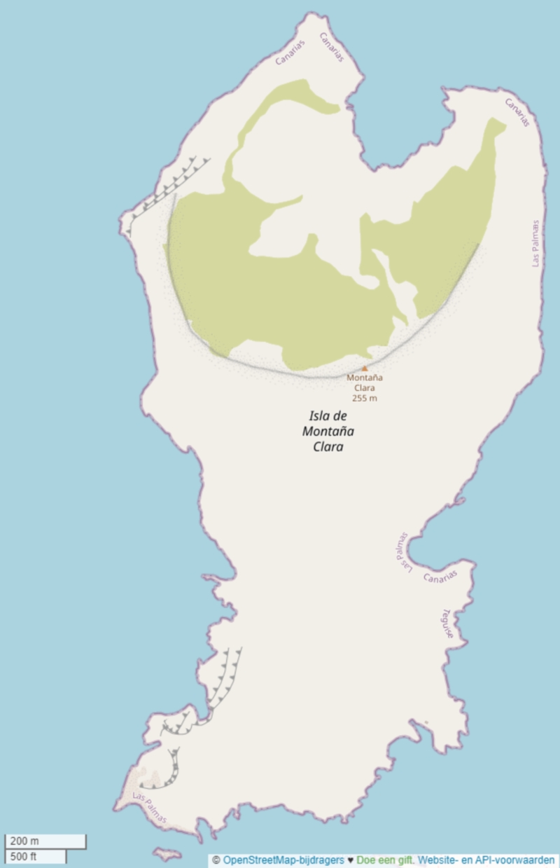 Montaña Clara plattegrond kaart