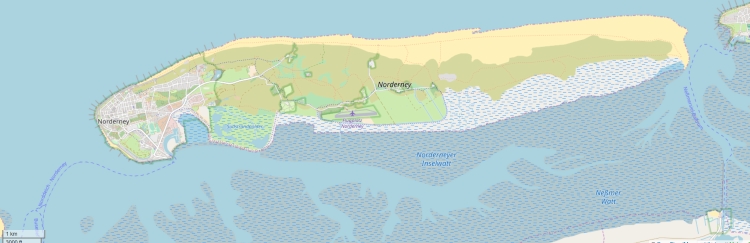 Norderney plattegrond kaart