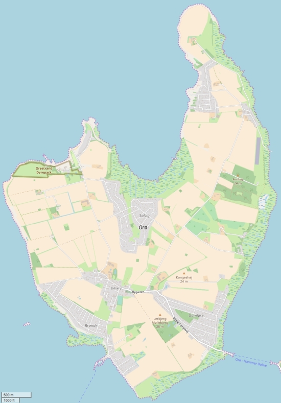Orø plattegrond kaart