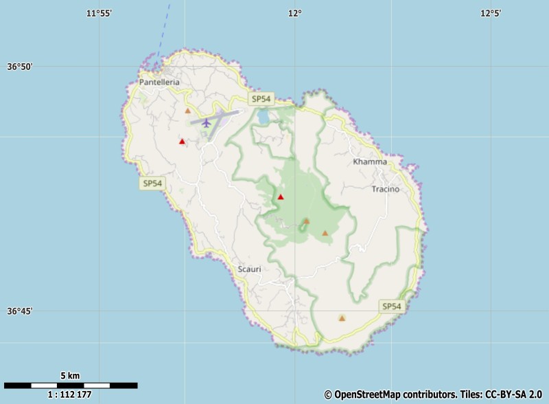 Pantelleria plattegrond kaart
