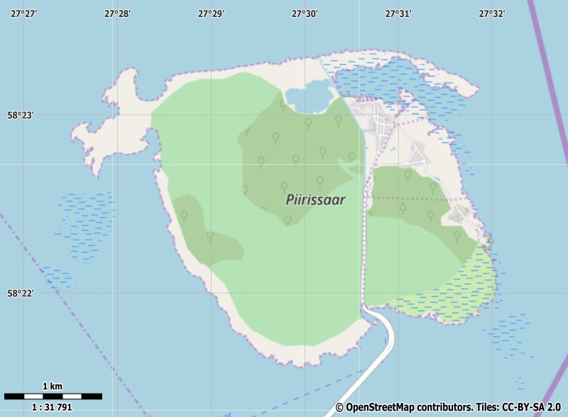 Piirissaare plattegrond kaart
